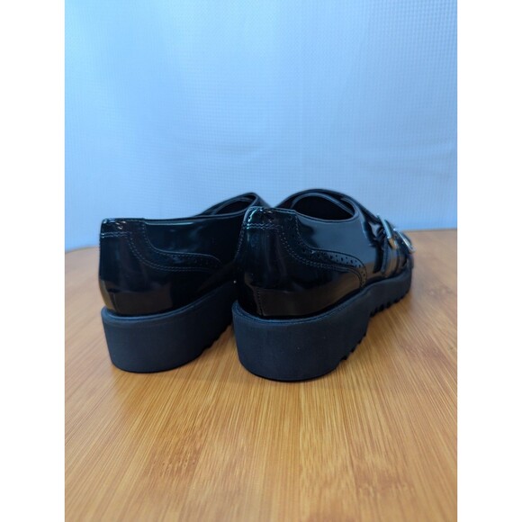 Franco Sarto Women's Chance Almond Toe Oxfords Monkstrap NWOT Black 9 (S10) - Picture 3 of 7
